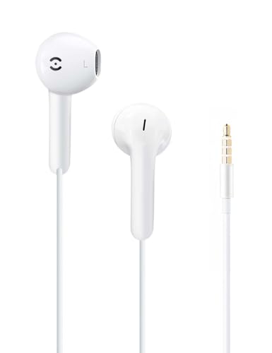MAS CARNEY Wired Earbuds in-Ear Headphones, 3.5mm Audio Jack with Microphone for iPhone, Sony, Laptop, Computer, Kids & School, Plug in Earbuds Wired Ear Buds for Samsung - AUX Wire in-Ear Earphone - color: White, style: 3.5mm Earphone