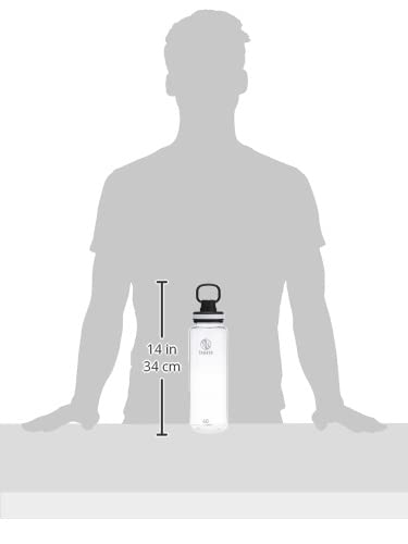 Takeya Tritan Water Bottle with Spout Lid - Durable Dishwasher-Simple, Modern & Reusable Water Bottle with Leak-Proof Lid - 40 oz, Clear (Pack of 4) - color: Clear, size: 40 Ounces (Pack of 4)