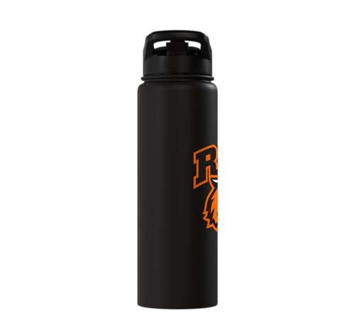 Rochester Institute of Technology RIT Tiger Stacked Logo Stainless Steel Insulated Water Bottle - color: Black