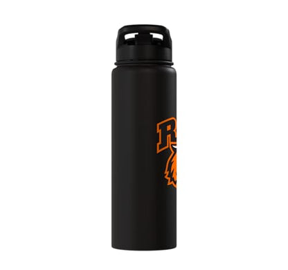 Rochester Institute of Technology RIT Tiger Stacked Logo Stainless Steel Insulated Water Bottle - color: Black