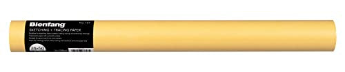 Bienfang Sketching & Tracing Paper Roll, Canary Yellow, 24 Inches x 50 Yards, Large - for Drawing, Trace, Sketch, Craft, Sewing Pattern