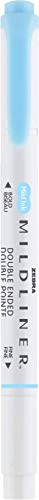 Zebra Pen Mildliner Dual-Tip Highlighters, Broad and Fine Tips, Ideal for Bible Highlighting, No Bleed, School Supplies, Teacher Supplies, and Office Supplies, Mild Blue Ink, 12-Pack (78120upc) - color: Blue