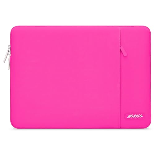 MOSISO Laptop Case 13.3 inch, 13-13.3 inch Laptop Sleeve Compatible with MacBook Air/Pro 13/Pro 14 M5 M4 M3 M2 M1, HP Dell ASUS Lenovo,Polyester Vertical Computer Sleeve Bag with Pocket, Bright Rose - color: Bright Rose, size: 13.3 inch