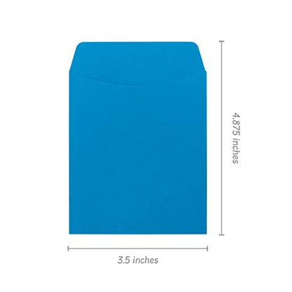 Hygloss 30 Pcs Library Card Pockets 3.5x5 Inch - Self-Adhesive Pocket Envelopes - Dark Blue Classroom Envelope Pockets - Ideal for Organizing - Colorful Small Library Book Pocket - color: Dark Blue, style: 30 Pockets