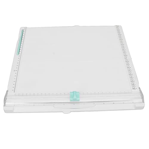 Portable Paper Cutter, Foldable Paper Trimmer with Concealed Blade and Non - Slip Base, Accurate Cutting Tool with Measurement Guide for Home School Office Use