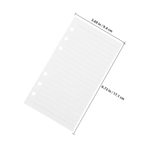 FOMIYES 6-hole A6 Loose Leaf Paper Refill, 45 Sheets College Ruled Lined Notepad Replacement Inserts for Personal Notebook and Planner, Detachable Filler Paper for School and Office Use