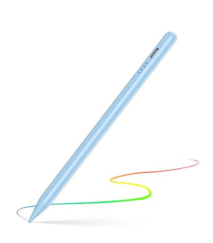 Stylus Pen for iPad(2018-2025), Pad Pencil 10th Generation with Palm Rejection & Tilt, Digital Pencil Compatible with Apple iPad 6/7/8/9/10/A16, Pro 11"/12.9"/13"/M4, Mini 5/6, Air 3/4/5/M2/M3 - Blue - color: Blue