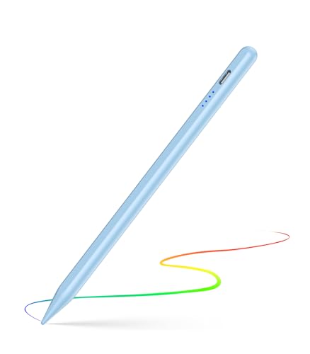 Stylus Pen for iPad(2018-2025), Pad Pencil 10th Generation with Palm Rejection & Tilt, Digital Pencil Compatible with Apple iPad 6/7/8/9/10/A16, Pro 11"/12.9"/13"/M4, Mini 5/6, Air 3/4/5/M2/M3 - Blue - color: Blue