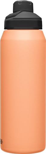 CamelBak Chute Mag Vacuum Insulated Stainless Steel Water Bottle, Magnetic Leak‑Resistant Cap for Everyday Hydration - color: Desert Sunrise, size: 32 Ounces