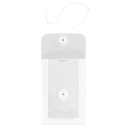 JAM PAPER Plastic Envelopes with Button & String Tie Closure - 4 1/4 x 6 1/4 - Clear - 12/Pack - color: Clear, size: 4 x 6