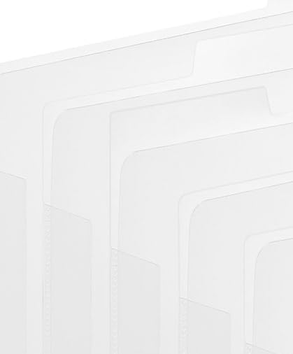 Staples Translucent Poly File Folders, Letter Size, Clear Durable Plastic, 6/Pack - color: Translucent Clear