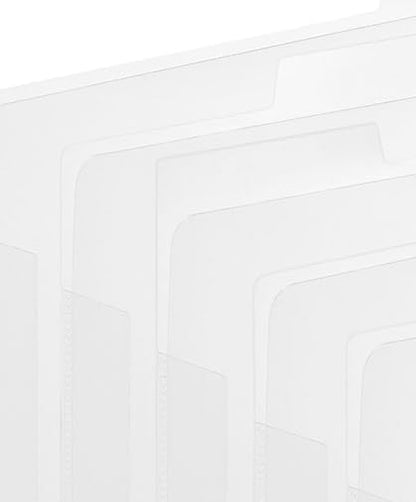 Staples Translucent Poly File Folders, Letter Size, Clear Durable Plastic, 6/Pack - color: Translucent Clear