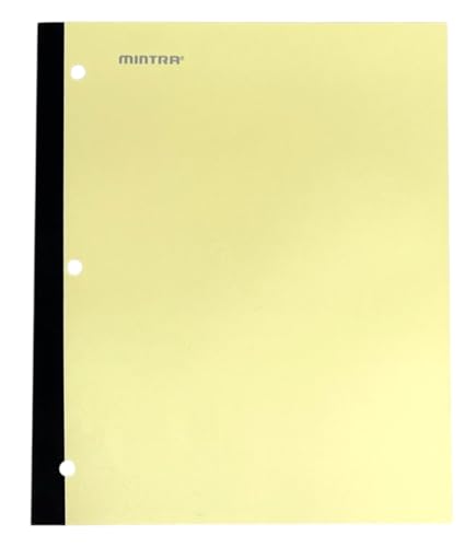 Mintra Bound Notebook 3pk - 80 Sheets - College Ruled (Arctic Ice, Sun Yellow, Spring Pink) - color: Arctic Ice, Sun Yellow, Spring Pink