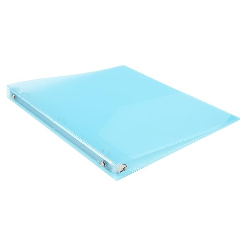 JAM PAPER Plastic 0.5 inch Binder - Light Blue 3 Ring Binder - Sold Individually - color: Light Blue, size: 0.5 inch