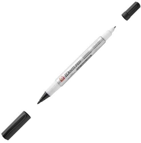 SAKURA COLOR PROD AMERICA Identi-Pen, Fine/Extra-Fine Tips, Waterproof, Low-Odor, Black (SAK44101) - size: 1 Count (Pack of 1)