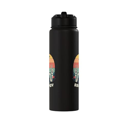 Funny Radiology Student Graduation Xray Technician Men Women Stainless Steel Insulated Water Bottle - color: Black