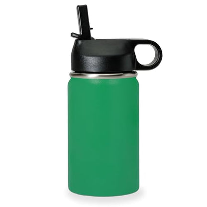 LaserGram Personalized Water Bottle, Grad Cap Class of 2023, 2024, 2025, 2026, 2027, Stainless Steel Double Wall Vacuum Insulated with Flip Top Straw, Custom Engraved Gift (12oz / 335ml Green) - color: Green, size: 12 Ounces