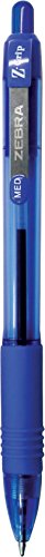 Zebra Pen Z-Grip Retractable Ballpoint Pen, Smooth-Flowing Blue Ink, 1.0mm Medium Point, School & Office Supplies, Ideal for Note-Taking, Journal and Planner Use, 12-Count (22220) - color: Blue A