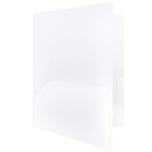 JAM PAPER Plastic 2 Pocket POP Folders - Durable School Folders - Clear - 6/Pack - color: Clear, size: 6 Per Pack