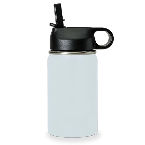LaserGram Personalized Water Bottle, Grad Cap Class of 2023, 2024, 2025, 2026, 2027, Stainless Steel Double Wall Vacuum Insulated with Flip Top Straw, Custom Engraved Gift (12oz / 335ml Light Blue) - color: Light Blue, size: 12 Ounces