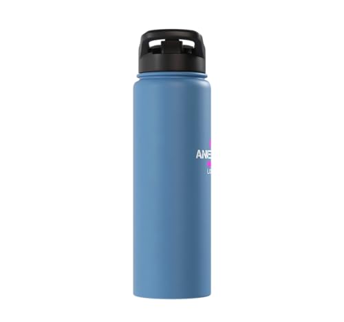 nurse anesthetist loading - future crna nursing student Stainless Steel Insulated Water Bottle - color: Light Blue