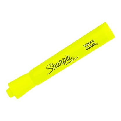 Sharpie Tank Highlighters, Chisel Tip, Fluorescent Yellow, 12 Count