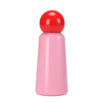 350ML/12oz Creative and Cute Stainless Steel Insulated Cup, Student Portable Outdoor Sports Water Bottle - Big Red Pink Edition - 350ML - color: Big Red and Pink Style