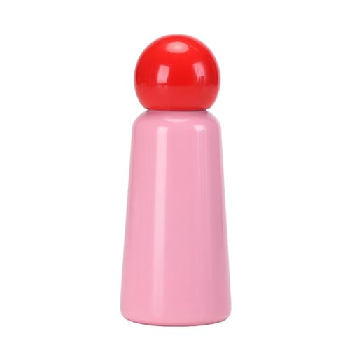 350ML/12oz Creative and Cute Stainless Steel Insulated Cup, Student Portable Outdoor Sports Water Bottle - Big Red Pink Edition - 350ML - color: Big Red and Pink Style