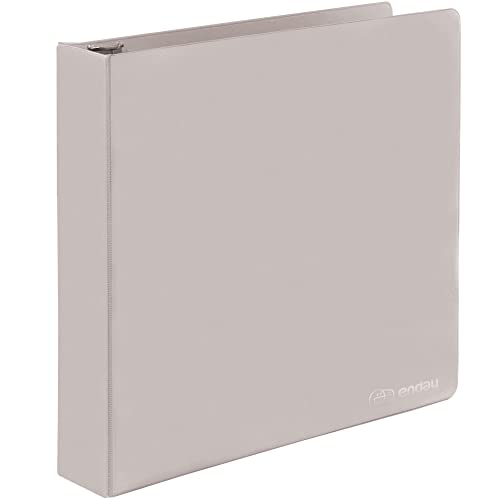 Enday 2 Inch 3 Ring Binder, Grey Heavy Duty Three Ring Binder, 480 Sheets Capacity - 2 Inch Binder for Home School and Office. - color: Grey, size: 2-Inch