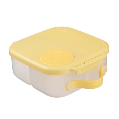 b.box Mini Lunch Box Kids | 4.25 Cup Leak Proof Bento Box for Kids Ages 3+ | 3 Compartment Snack Containers, School Lunch Container, Dishwasher Safe, BPA-Free, PFAS-Free - Lemon Twist - color: Lemon Twist, size: 1-pack