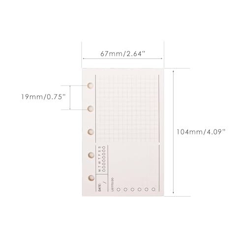 3 Pack A8 Refill Paper Loose Leaf Paper 120 Sheets Refillable Planner Binder Paper M5-5 Hole Mini Binder Paper 2.64''x4.09'' Filler Paper Vertical Line&To Do List&Weekly Plan - color: Vertical Line&To Do List&Weekly Plan