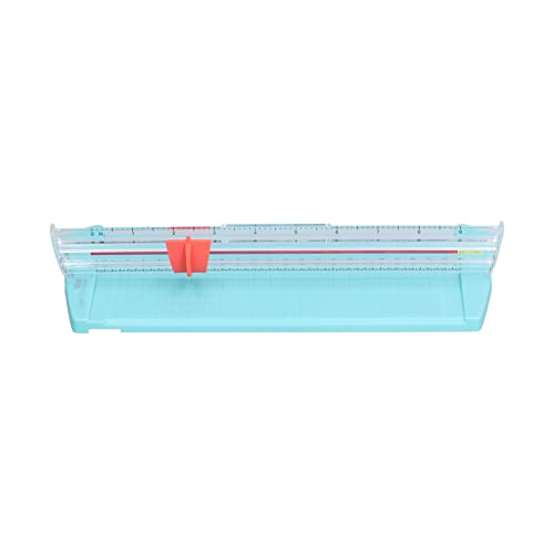 GLOGLOW School Supplies Mini Portable Paper Cutter with Transparent Scale and Replaceable Head for Accurate Cutting of 10 Pages A4 Compact Paper Trimmer Nan (13930 Mint Green) - color: 13930 Mint Green