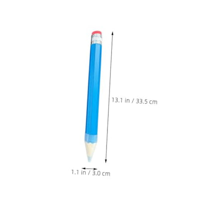 Uonlytech 4pcs Colorful Jumbo Wooden Pencils Funny Large Props for Drawing Writing Ergonomic Design for Hands for Preschool Kindergarten Activities