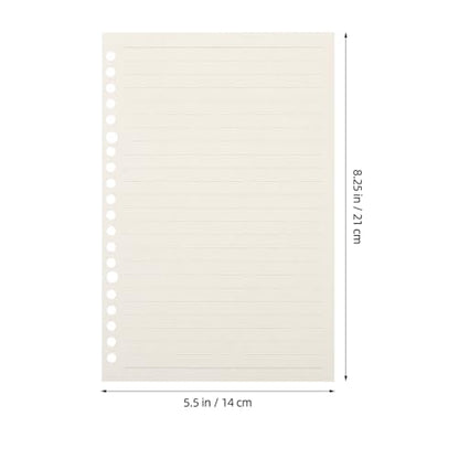 SEWACC A5 Lined Journal Refill Paper 60 Sheets Thick Loose Leaf Binder Inserts College Ruled Planner Filler for Organizer Notebook Office Use