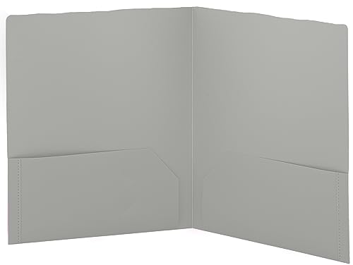 Folders with 2 Pockets Grey, Colored Plastic File School Folder Letter Size, Heavy Duty Poly Portfolio Folder with Two-Pockets, Also Available in Purple, Green, Red, Pink, and Blue, 1 Pc - By Enday - color: Grey, size: 1