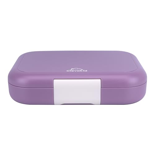 Bento Midi Lunch Box with carrying handle – 4 No-Mix Compartments | Microwave & Dishwasher Safe,Removable Tray | 900ML OZ (Purple Dark Powder) - color: Purple Dark Powder