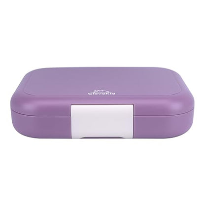 Bento Midi Lunch Box with carrying handle – 4 No-Mix Compartments | Microwave & Dishwasher Safe,Removable Tray | 900ML OZ (Purple Dark Powder) - color: Purple Dark Powder