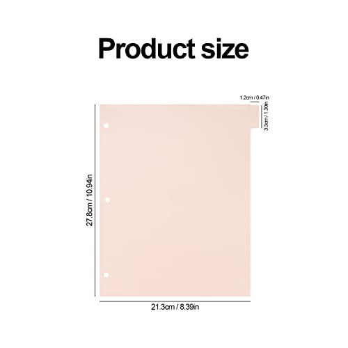 Buqoo Binder Dividers with Tabs, 8 Tab Dividers for 3 Ring Binder, Pink Binder dividers, Notebook Dividers for Journal Planner 8 Sheets Per Set - color: Pink