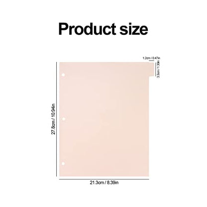 Buqoo Binder Dividers with Tabs, 8 Tab Dividers for 3 Ring Binder, Pink Binder dividers, Notebook Dividers for Journal Planner 8 Sheets Per Set - color: Pink