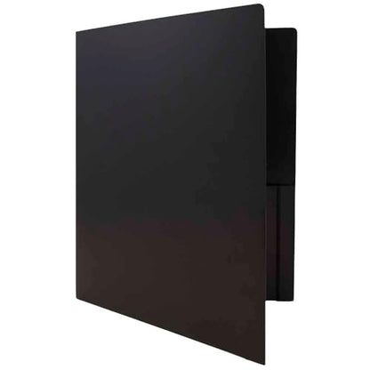 JAM PAPER Heavy Duty Plastic 2 Pocket Extra Tough School Folders - Black - 3/Pack - color: Black, size: 3 Per Pack