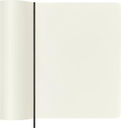 Moleskine Classic Notebook, Soft Cover, XL (7.5" x 9.5") Plain/Blank, Black, 192 Pages