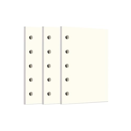 Zelten 3 Pack A8 120 Sheets/240 Pages Sketch Loose Leaf Punched Paper Refills Paper for 5 Hole Binder Personal Organizer Diary Notebook Refillable Planner - color: Sketch, size: A8/5 Hole