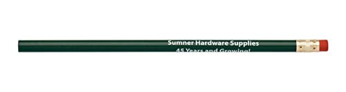 Pencil Guy Promotional Personalized Imprinted Dark Green Round Pencils 144 to a box. 19 color(s) to choose from! - color: Dark Green, size: 1 Count (Pack of 144)