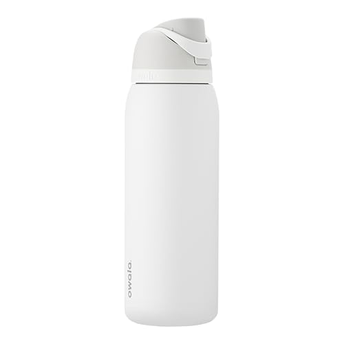 Owala FreeSip Insulated Stainless Steel Water Bottle with Straw, BPA-Free Sports Water Bottle, Great for Travel, 40 Oz, Shy Marshmallow - color: Shy Marshmallow, size: 40 Ounces
