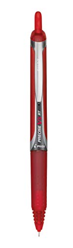 PILOT, Precise V5 RT Refillable & Retractable Rolling Ball Pens, Extra Fine Point 0.5 mm, Red, 12 Count (Pack of 12) - color: Red, size: 12 Count (Pack of 12)