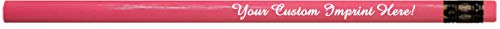 Personalized Pencils Round Neon Colors Custom Imprinted with your Name - Text - Logo - Message- 12 pkg - Made in USA -Cusomizable -Great Gift Idea (Neon Red Orange) - color: Neon Red Orange