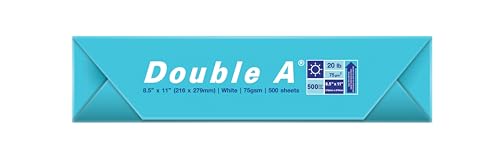 Double A Everyday Multipurpose Copy Printer Paper, Letter Size 8.5" x 11", 96 Brightness, 20 lb, 10 Reams (5000 Sheets)