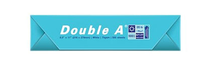 Double A Everyday Multipurpose Copy Printer Paper, Letter Size 8.5" x 11", 96 Brightness, 20 lb, 10 Reams (5000 Sheets)