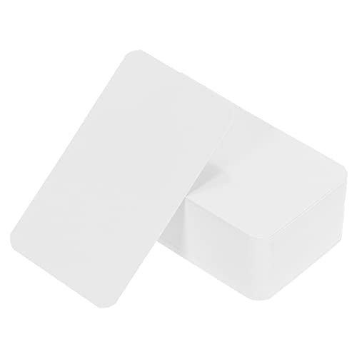 PATIKIL 3.5" x 2" Blank Paper Business Cards, 100 Pack Small Index Flash Cards Words Message Note Card Mini Paper Tags for DIY Gift Craft Scrapbooking, White - color: White