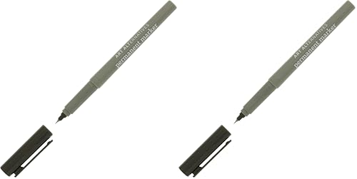 Art Alternatives 영구 마커, 엑스트라 파인, 블랙 - 1.2mm 펠트 펜촉 - 영구 - 다중 표면 - 드로잉 + 글쓰기 + 일러스트레이션 (2팩) - color: 블랙., size: 1 Count (Pack of 2)